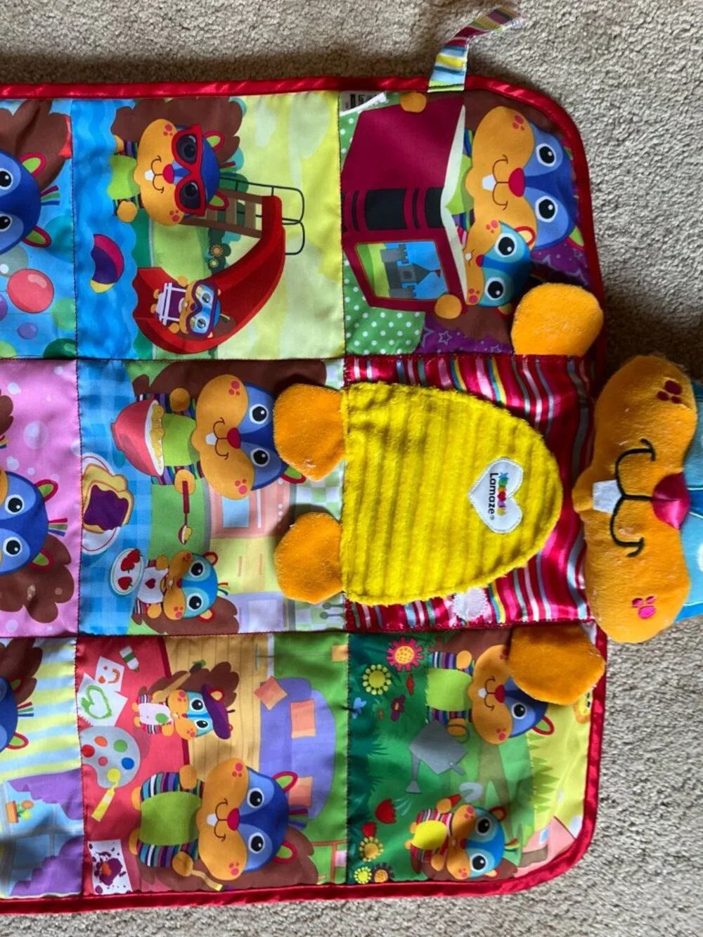 Lamaze Patchwork Baby Blanket‎ and Chipmunk (Sensory Blanket)